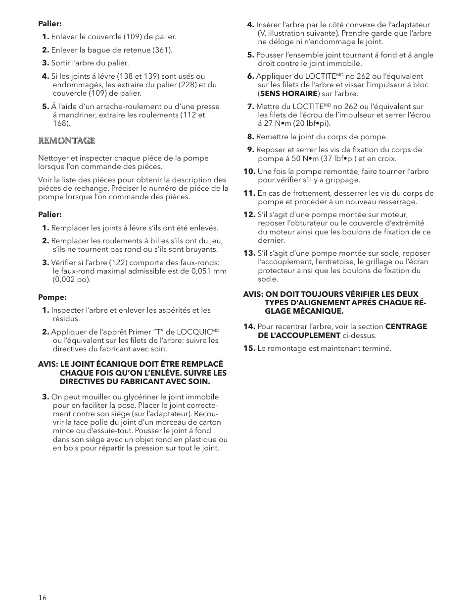 Xylem IM007 R05 Models 3642/3742 User Manual | Page 16 / 32