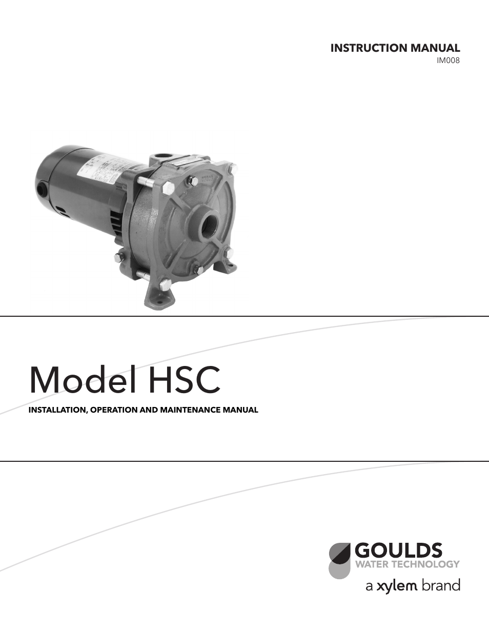 Xylem IM008 R03 Model HSC User Manual | 24 pages