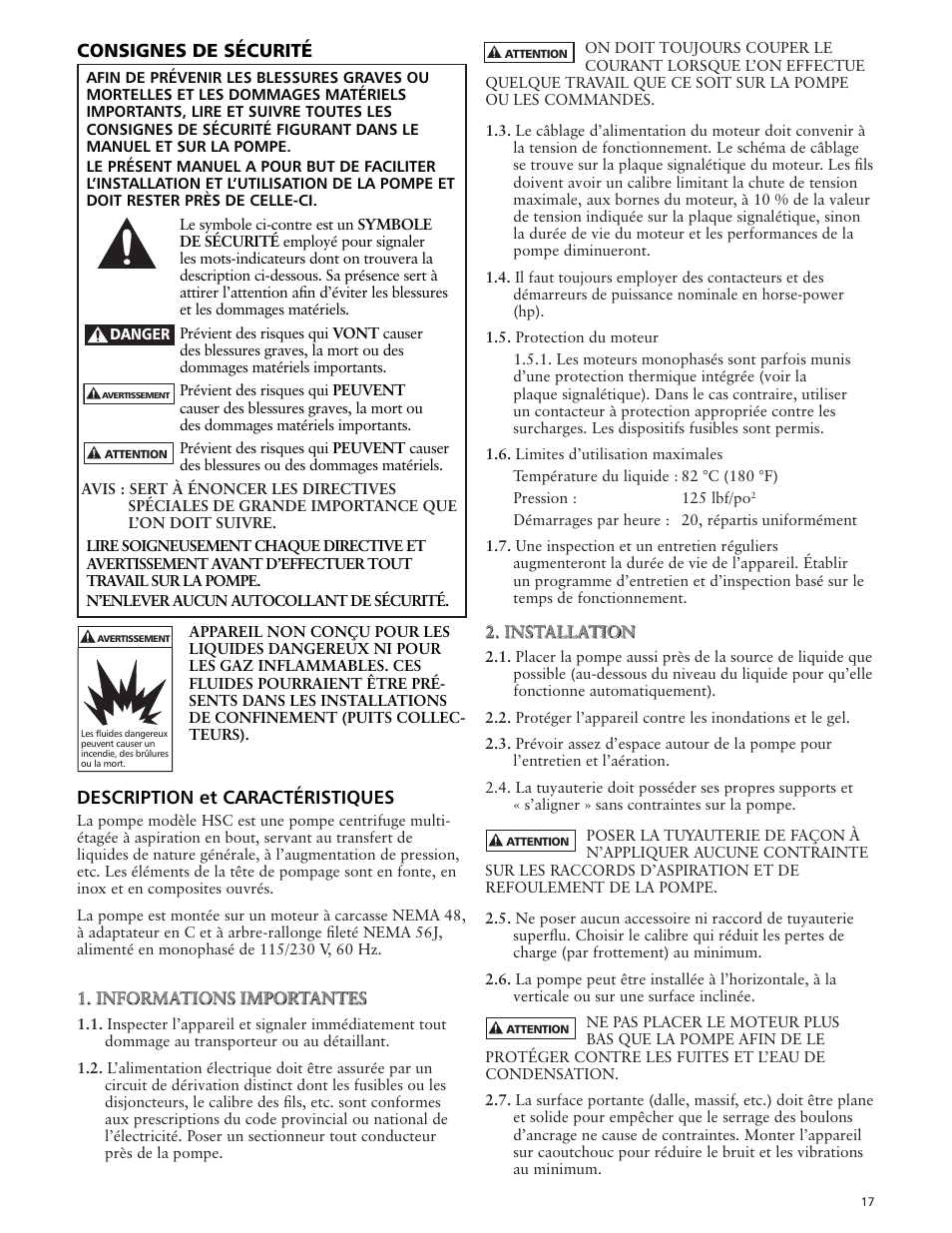 Xylem IM008 R03 Model HSC User Manual | Page 17 / 24