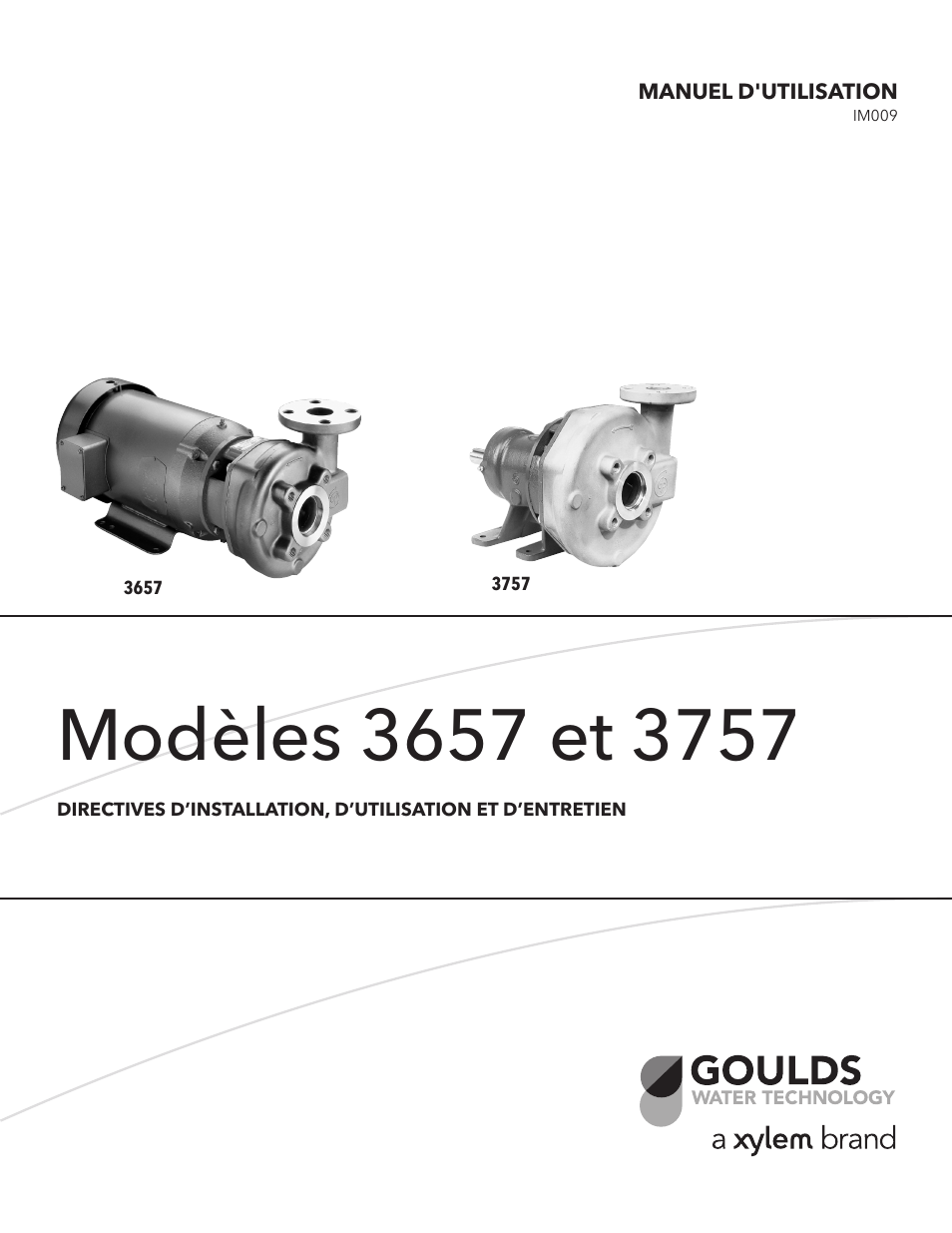 Xylem IM009 R02 Model 3657/3757 User Manual | Page 17 / 24