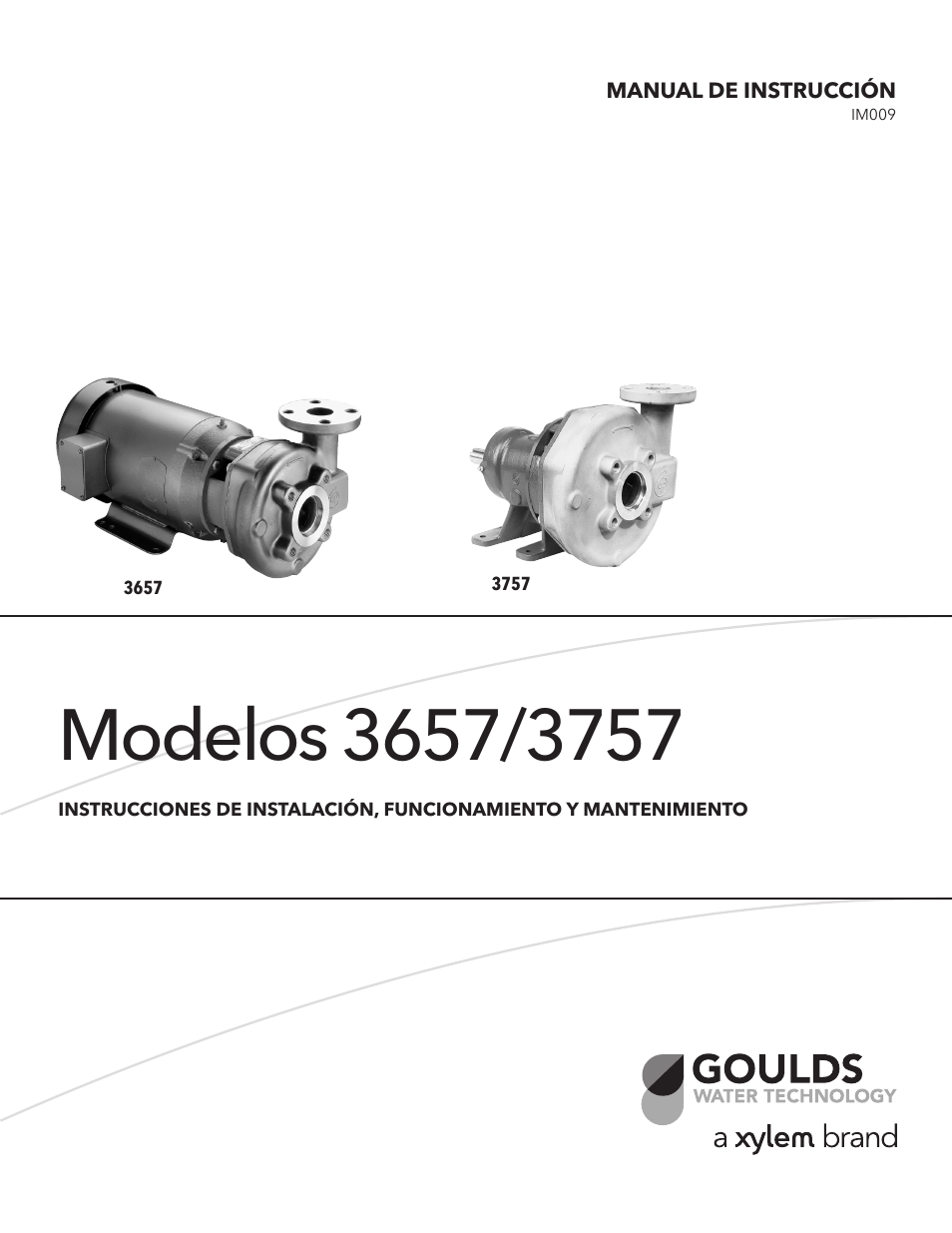 Xylem IM009 R02 Model 3657/3757 User Manual | Page 9 / 24
