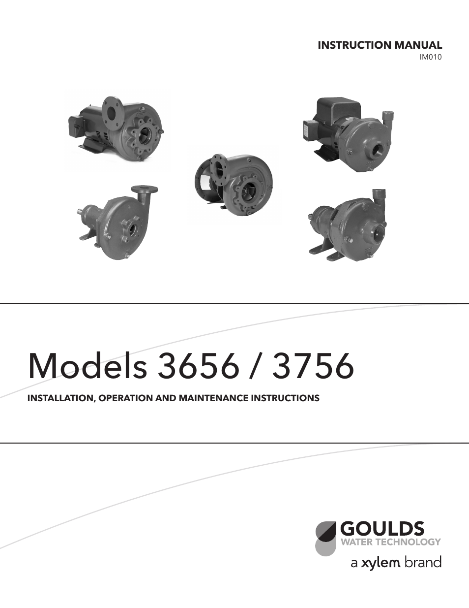 Xylem IM010 R08 Model 3656/3756 User Manual | 48 pages
