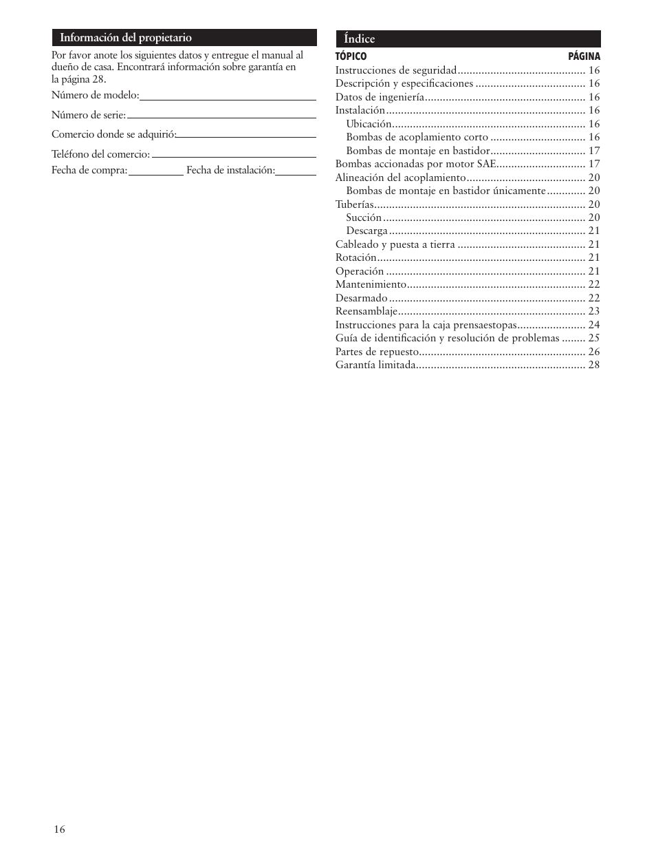 Xylem IM010 R08 Model 3656/3756 User Manual | Page 16 / 48