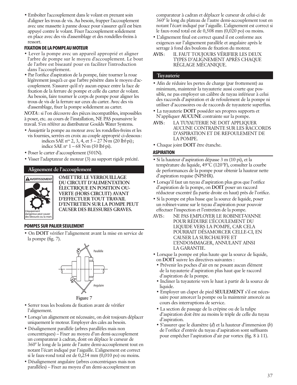 Xylem IM010 R08 Model 3656/3756 User Manual | Page 37 / 48
