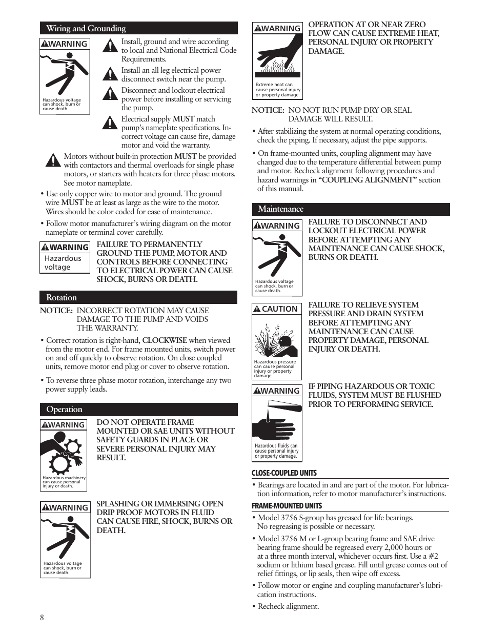 Xylem IM010 R08 Model 3656/3756 User Manual | Page 8 / 48