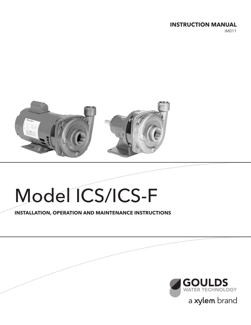 Xylem IM011 R05 Model ICS/ICS-F User Manual | 32 pages