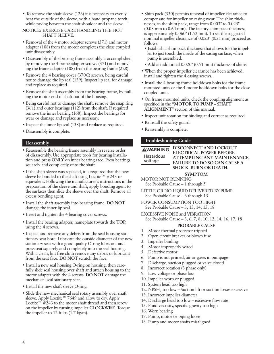 Xylem IM011 R05 Model ICS/ICS-F User Manual | Page 6 / 32