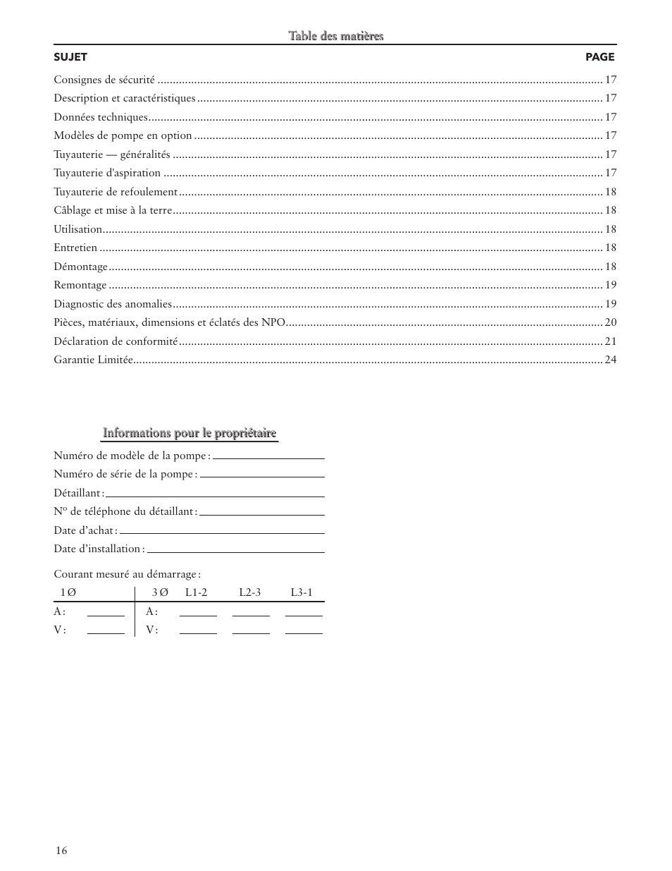 Xylem IM012 R05 Model NPO User Manual | Page 16 / 24