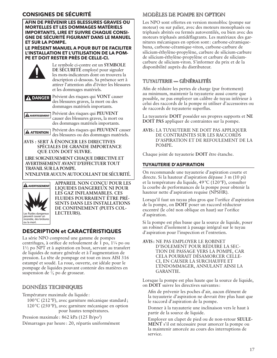 Xylem IM012 R05 Model NPO User Manual | Page 17 / 24