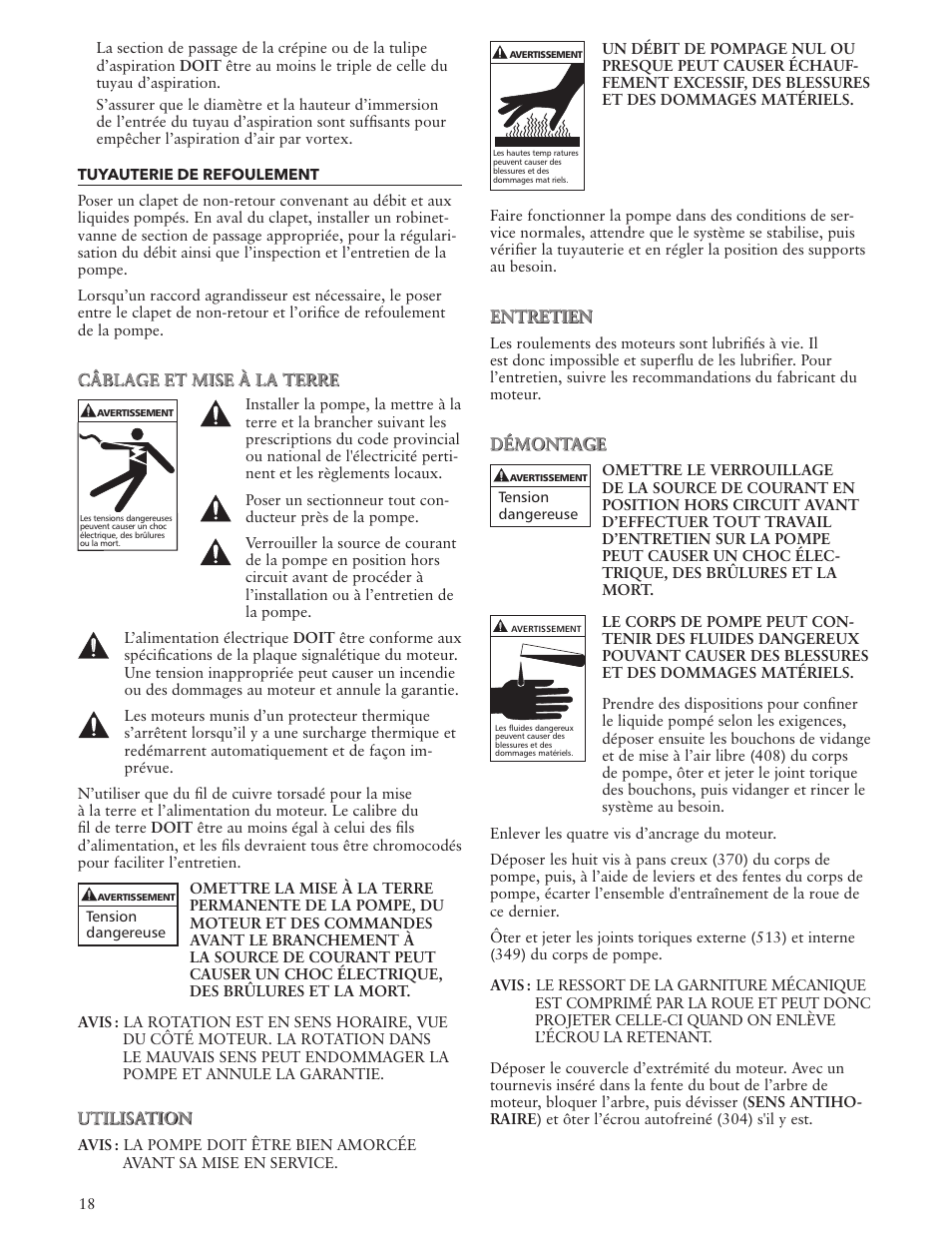 Xylem IM012 R05 Model NPO User Manual | Page 18 / 24