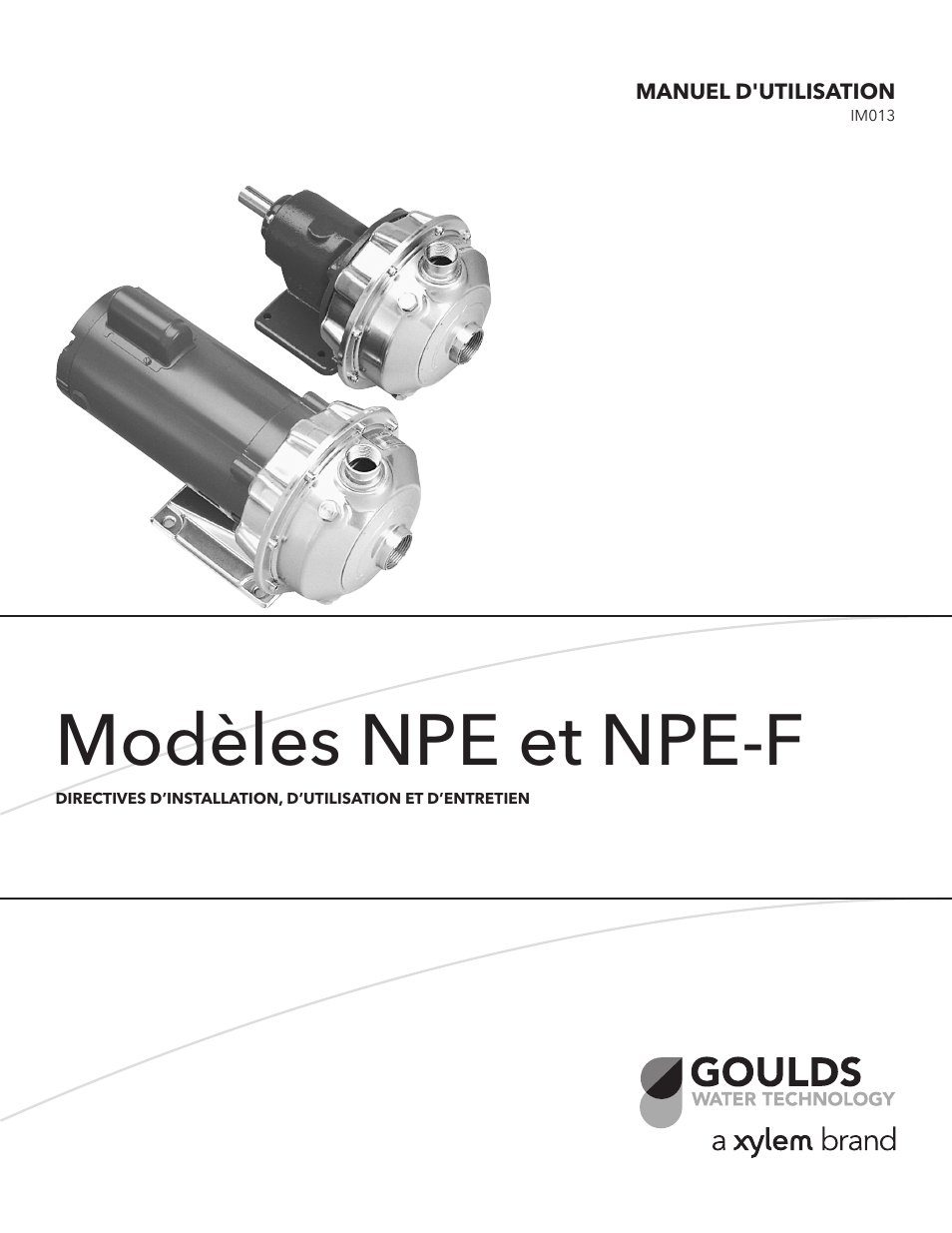 Modèles npe et npe-f | Xylem IM013 R09 Model NPE/NPE F User Manual | Page 17 / 24