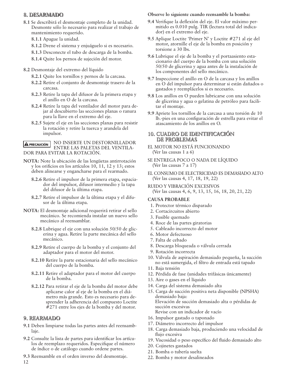 Xylem IM024 R06 Model LC User Manual | Page 12 / 24