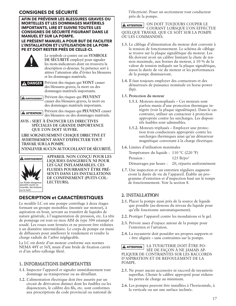 Xylem IM024 R06 Model LC User Manual | Page 17 / 24
