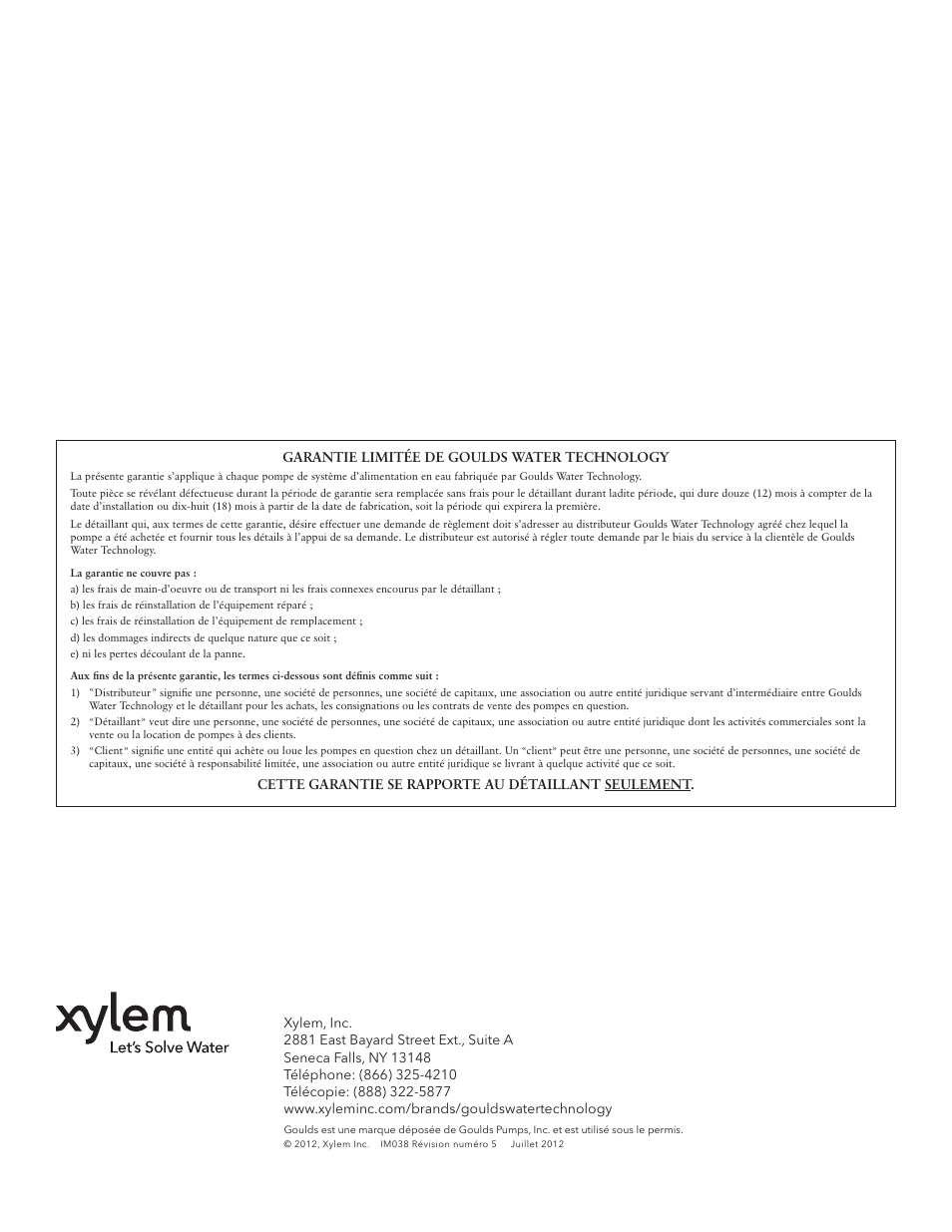 Xylem IM038 R05 Single Phase Single Seal Grinder Pump User Manual | Page 36 / 36