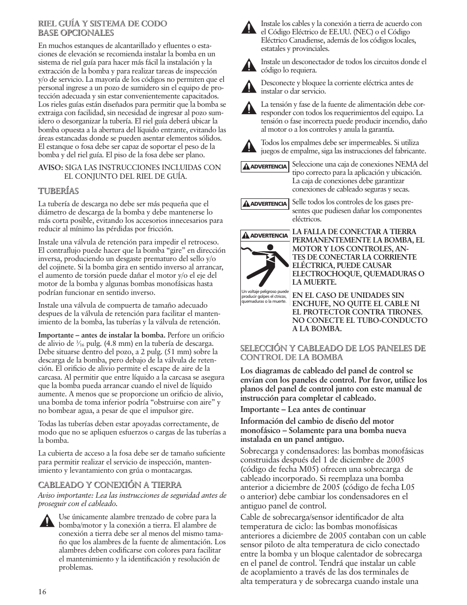 Xylem IM039 R04 Grinder Pumps 10 and 30 1_1/4 Discharge User Manual | Page 16 / 36