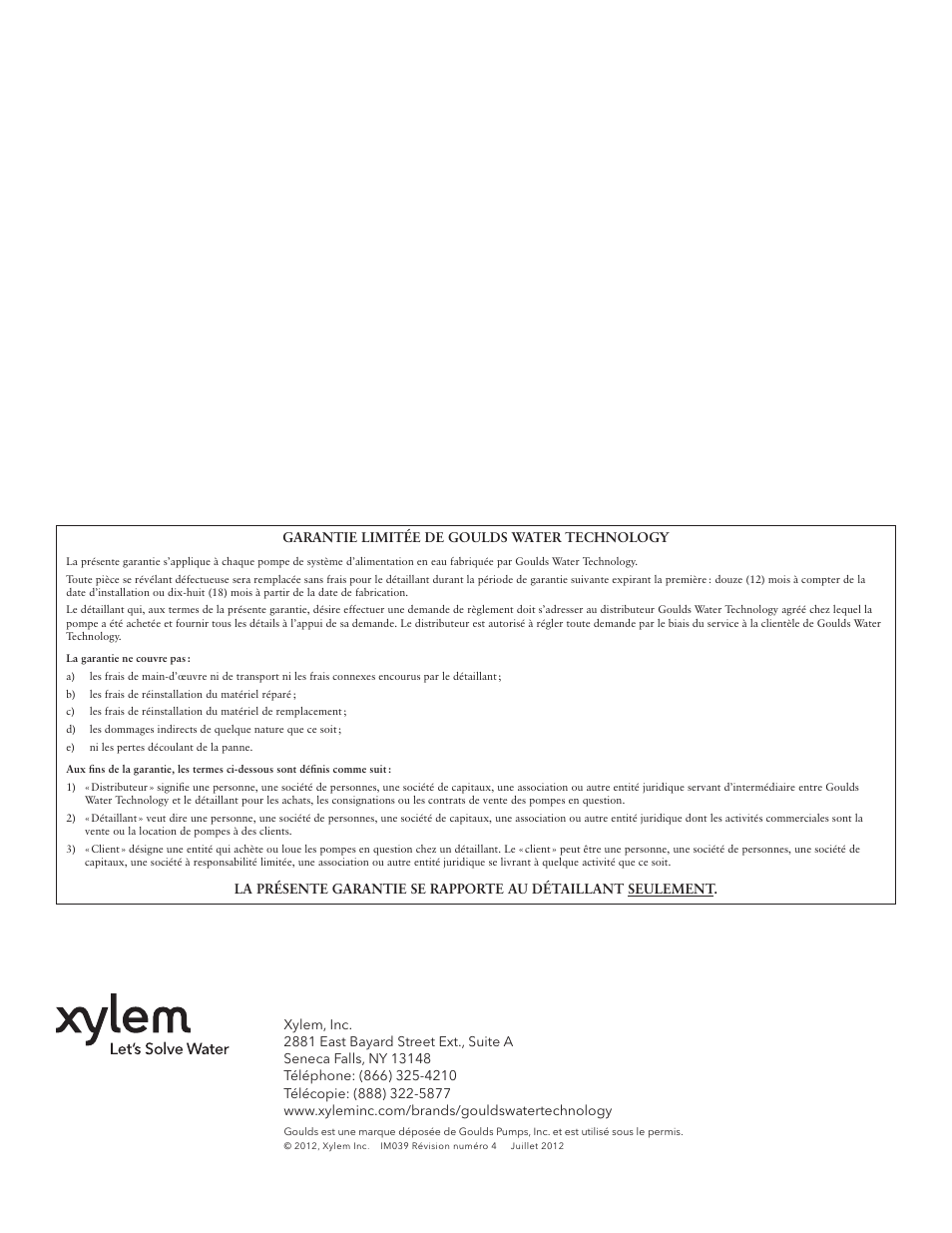 Xylem IM039 R04 Grinder Pumps 10 and 30 1_1/4 Discharge User Manual | Page 36 / 36