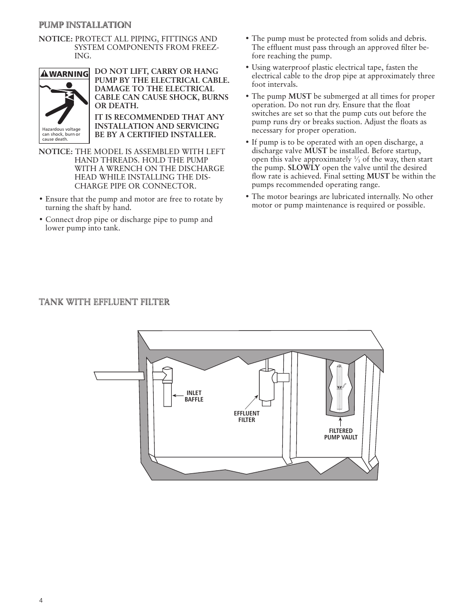 Xylem IM045 R03 High Head Effluent Pumps User Manual | Page 4 / 16