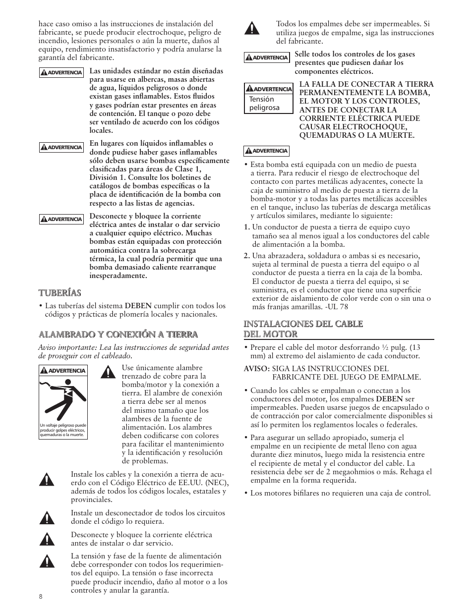 Xylem IM045 R03 High Head Effluent Pumps User Manual | Page 8 / 16