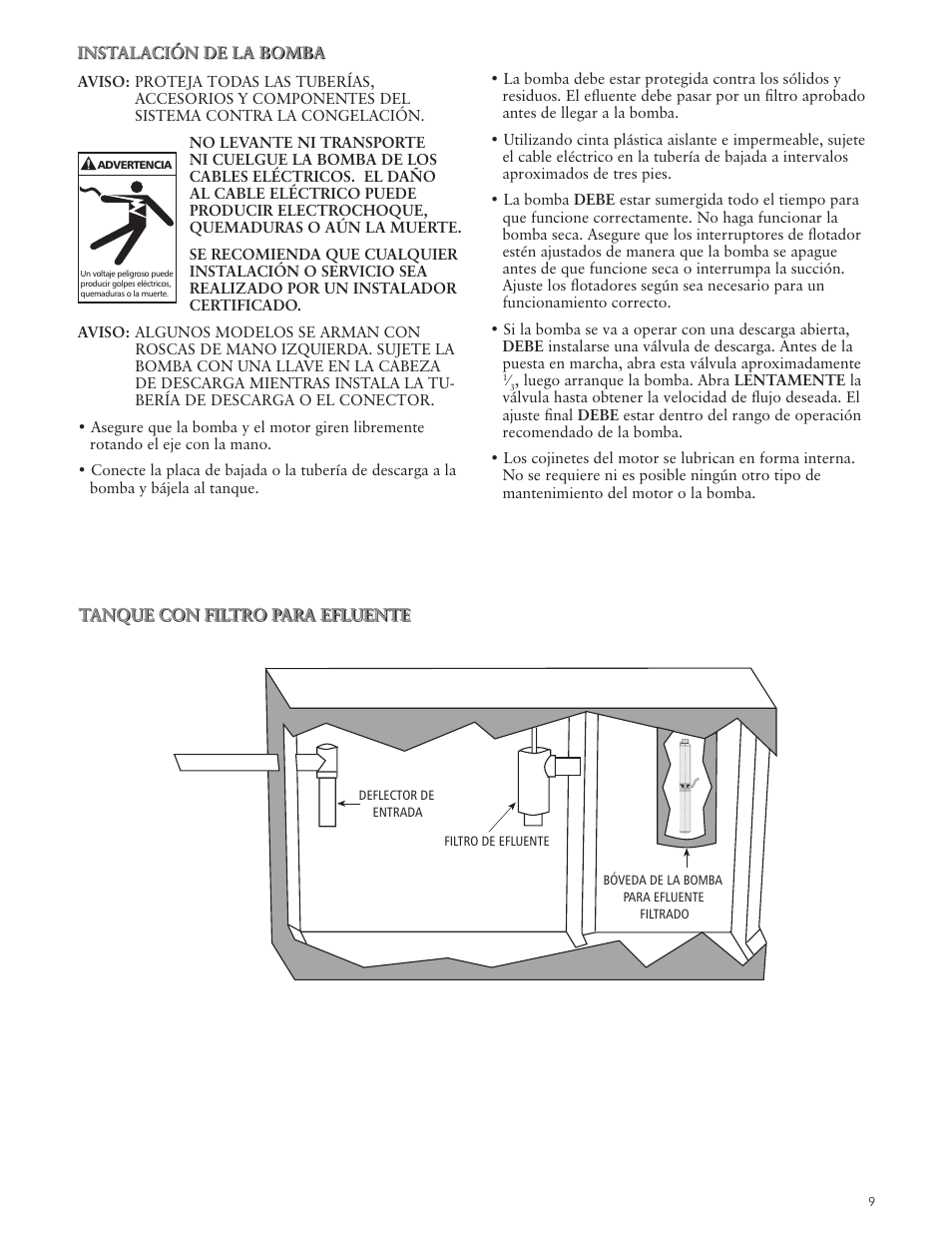 Xylem IM045 R03 High Head Effluent Pumps User Manual | Page 9 / 16