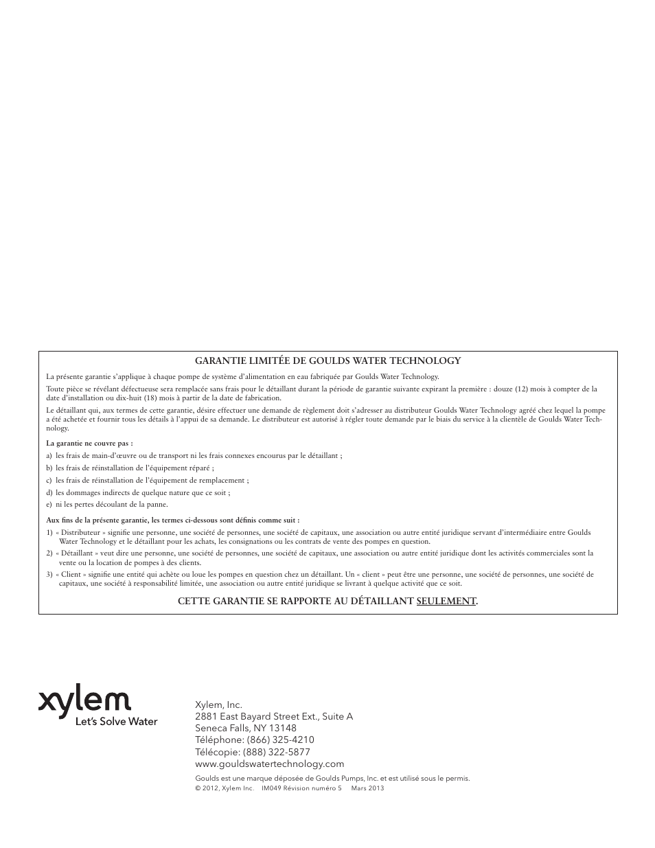 Xylem IM049 R05 IRRI-GATOR Self Priming Model GT User Manual | Page 24 / 24