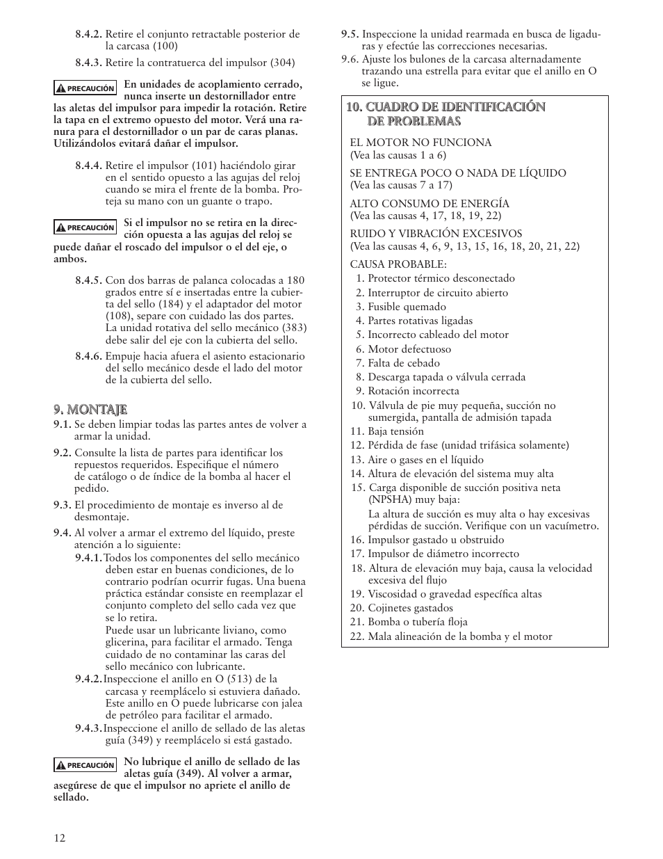 Xylem IM052 R04 Model MCS User Manual | Page 12 / 24