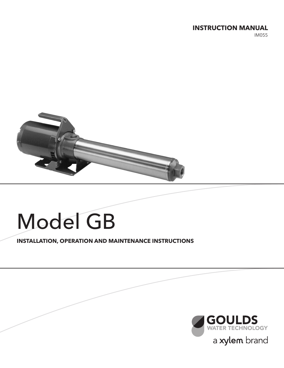 Xylem IM055 R03 MODEL GB User Manual | 24 pages