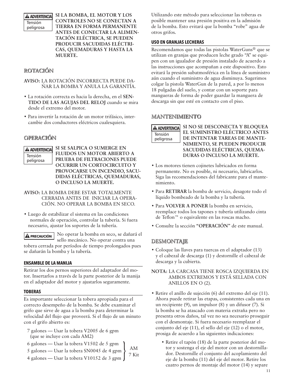 Xylem IM055 R03 MODEL GB User Manual | Page 11 / 24