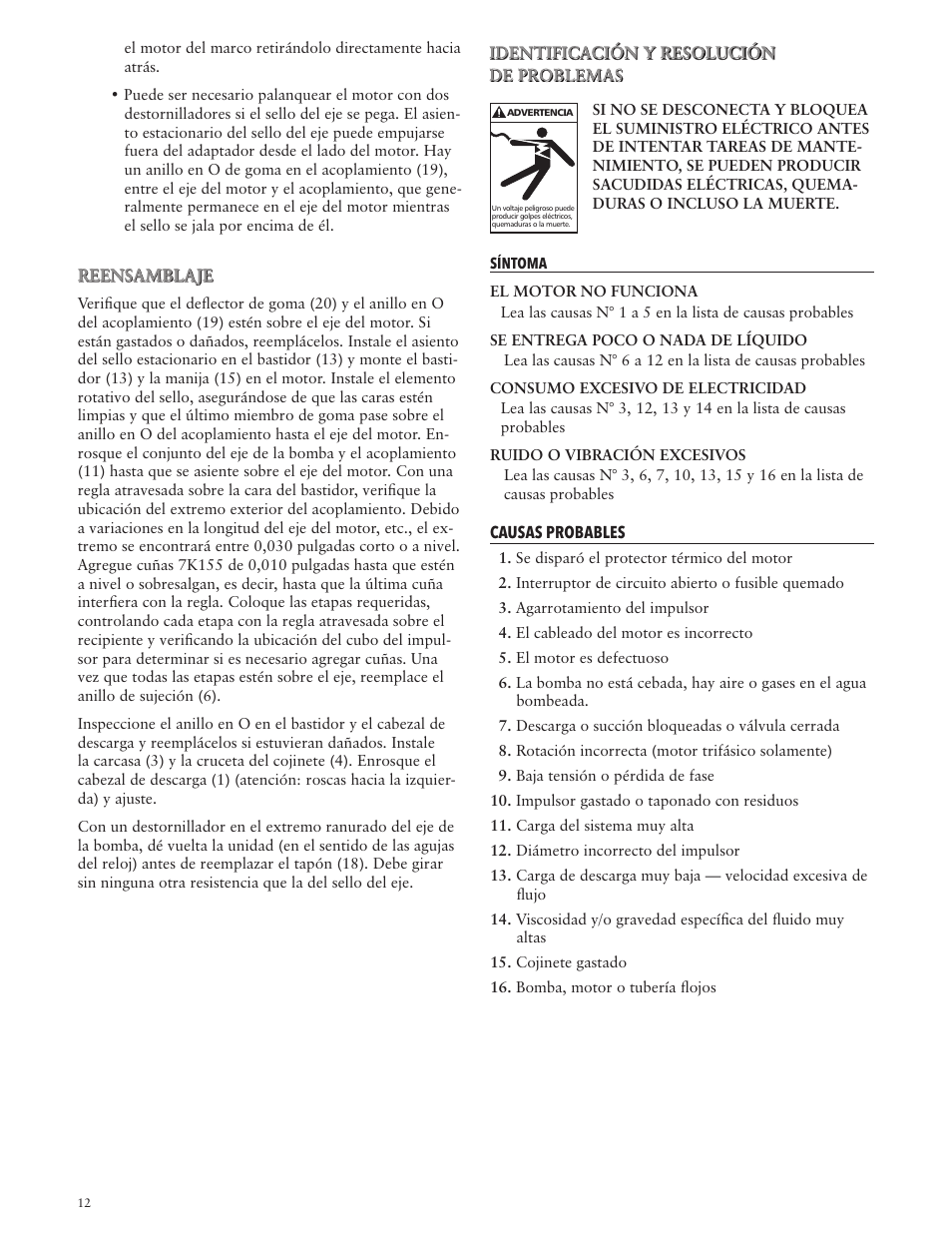 Xylem IM055 R03 MODEL GB User Manual | Page 12 / 24