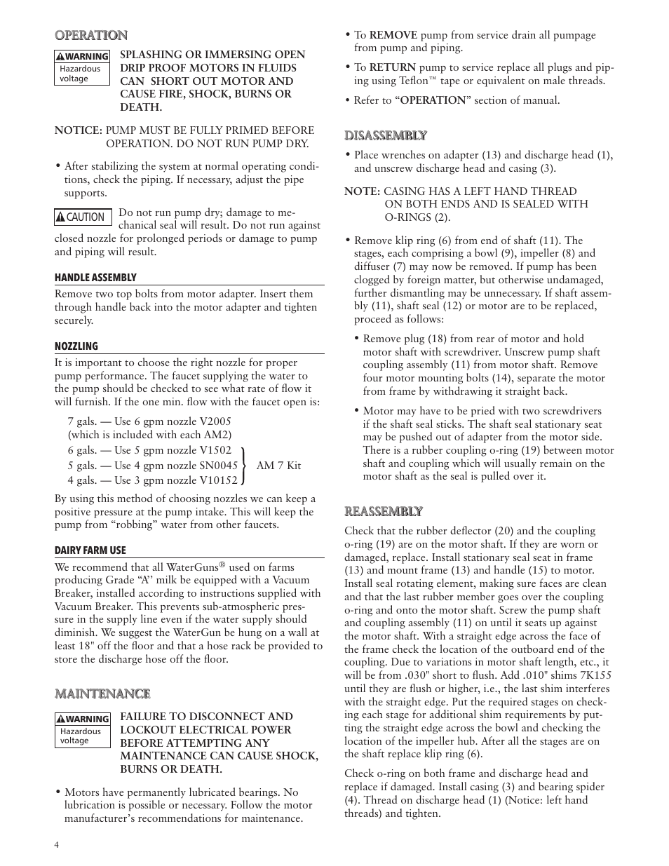 Xylem IM055 R03 MODEL GB User Manual | Page 4 / 24