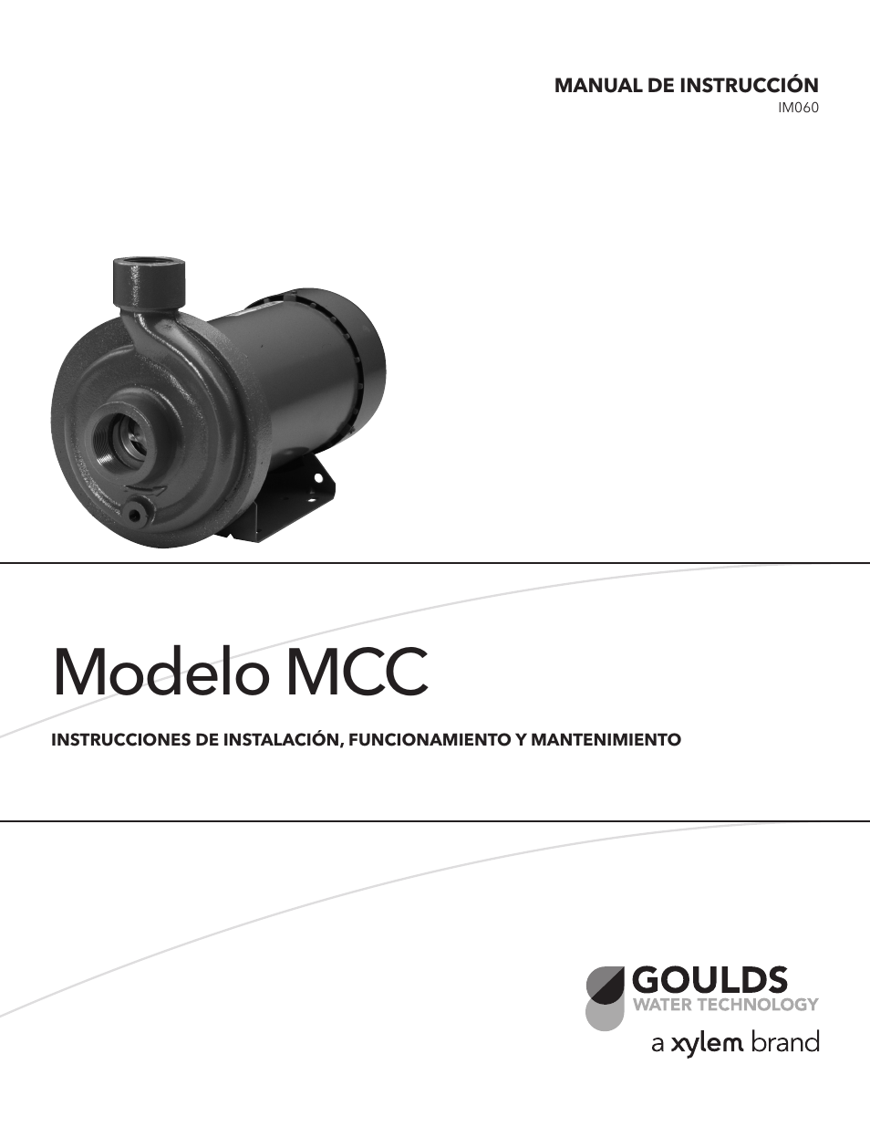 Modelo mcc | Xylem IM060 R03 Model MCC User Manual | Page 8 / 24