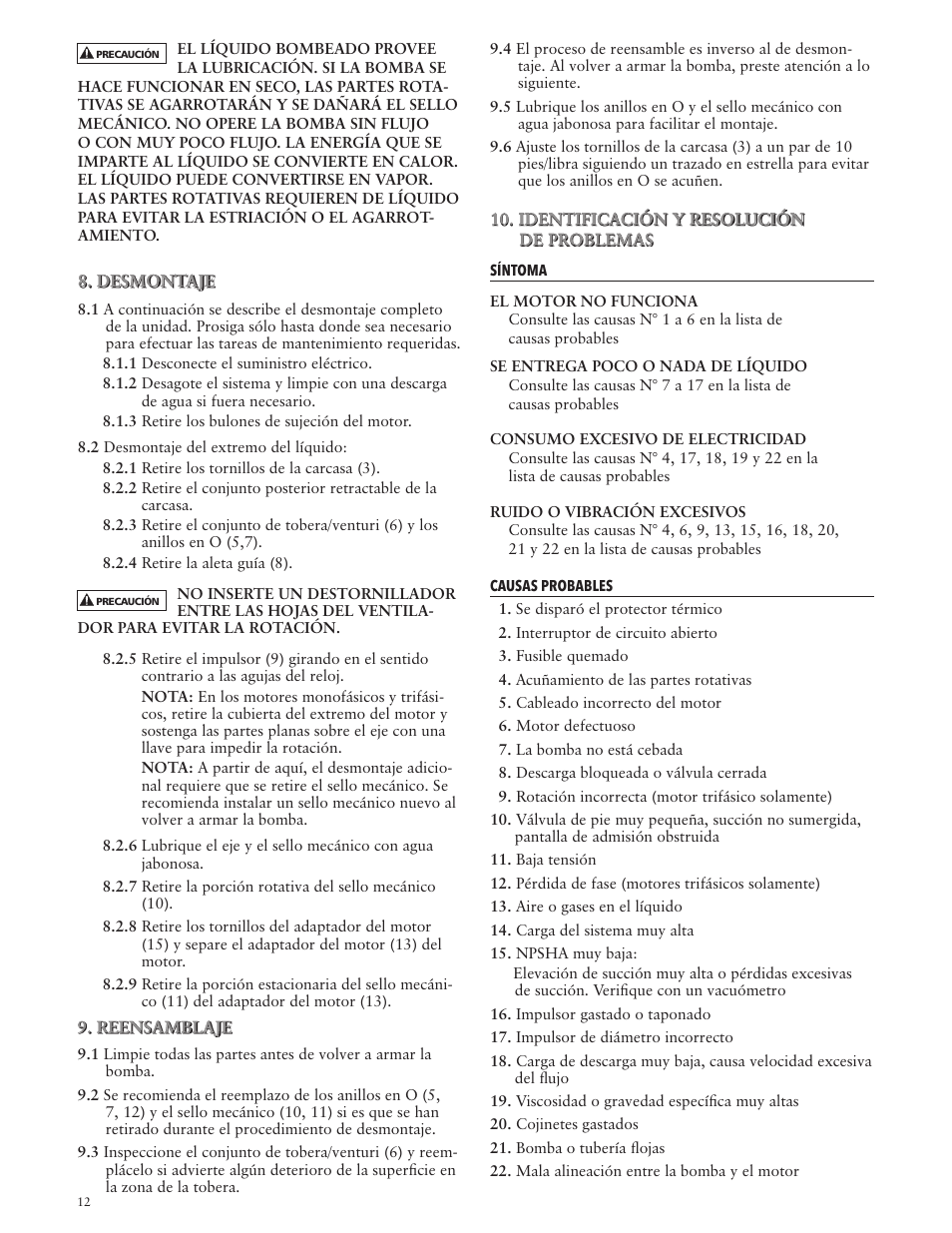 Xylem IM064 R05 Model LB User Manual | Page 12 / 24