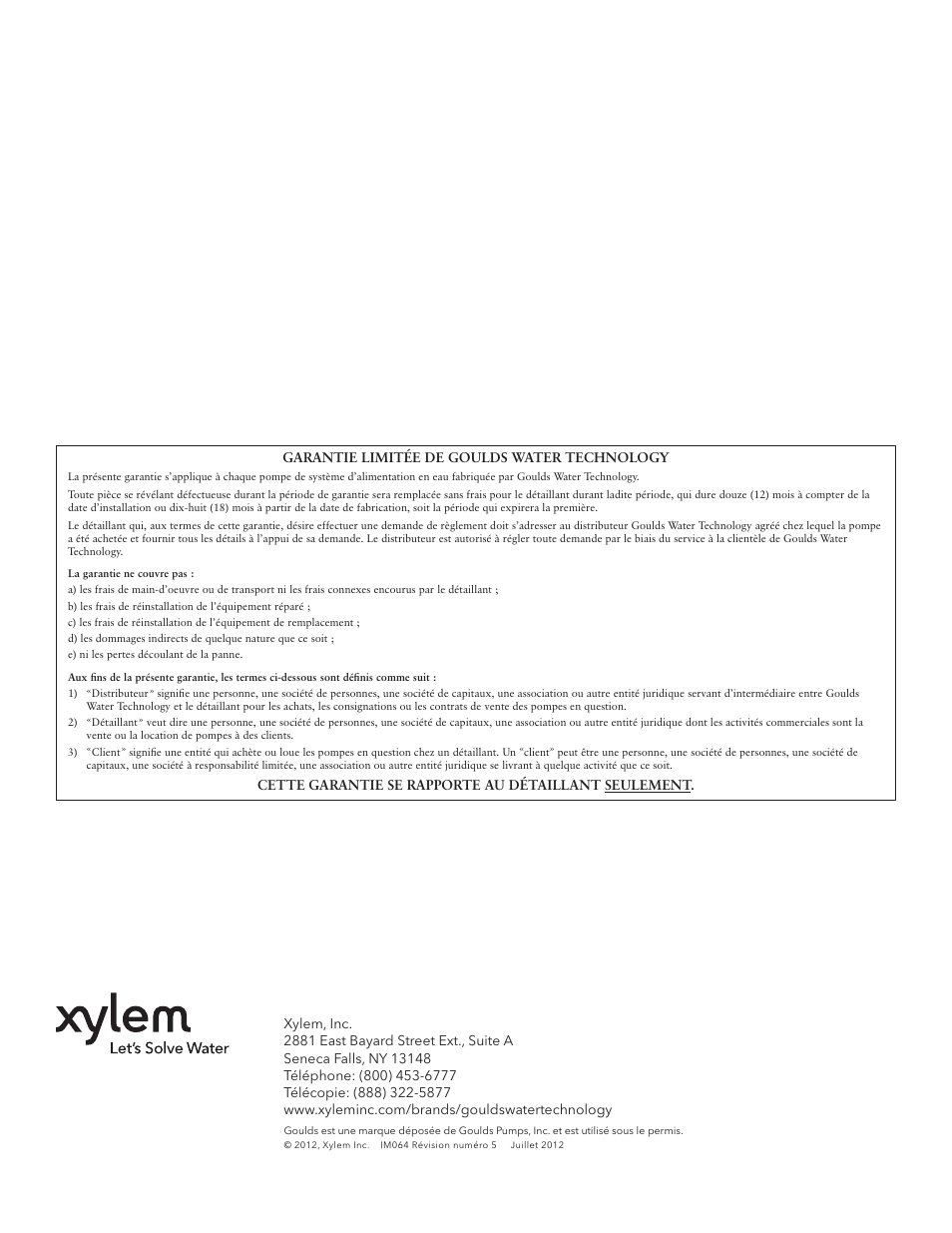 Xylem IM064 R05 Model LB User Manual | Page 24 / 24