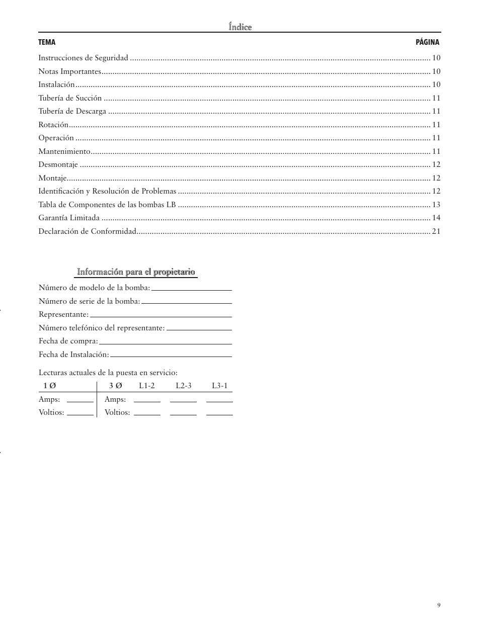 Xylem IM064 R05 Model LB User Manual | Page 9 / 24