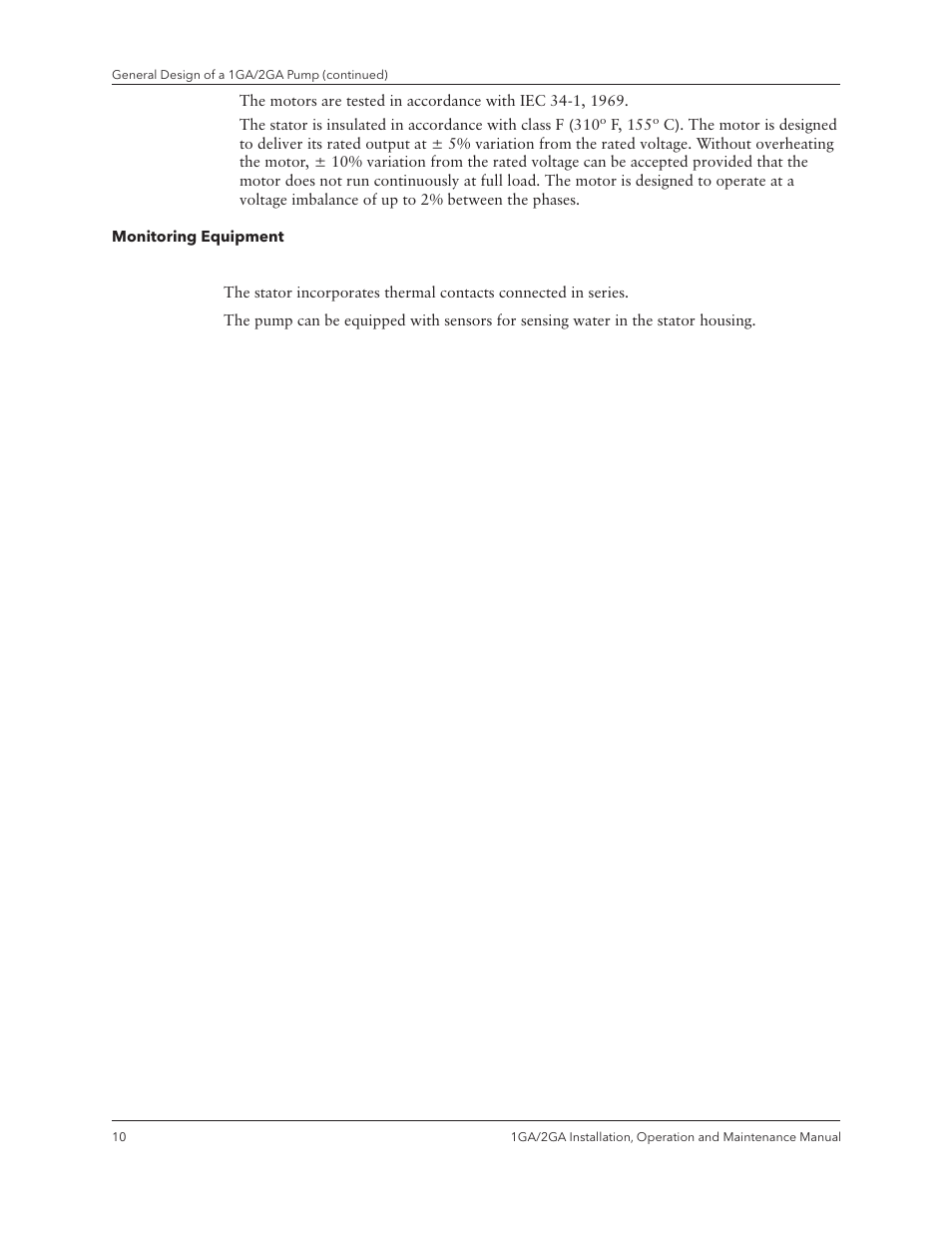 Xylem IM070 R03 Models 1GA/2GA User Manual | Page 12 / 26