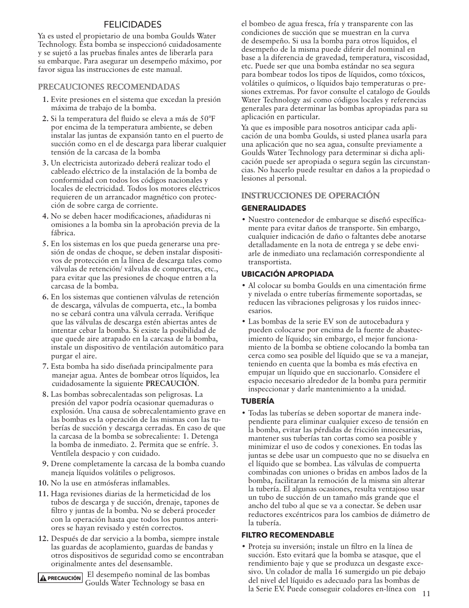 Xylem IM078 Marlow Series 20EVP User Manual | Page 11 / 24