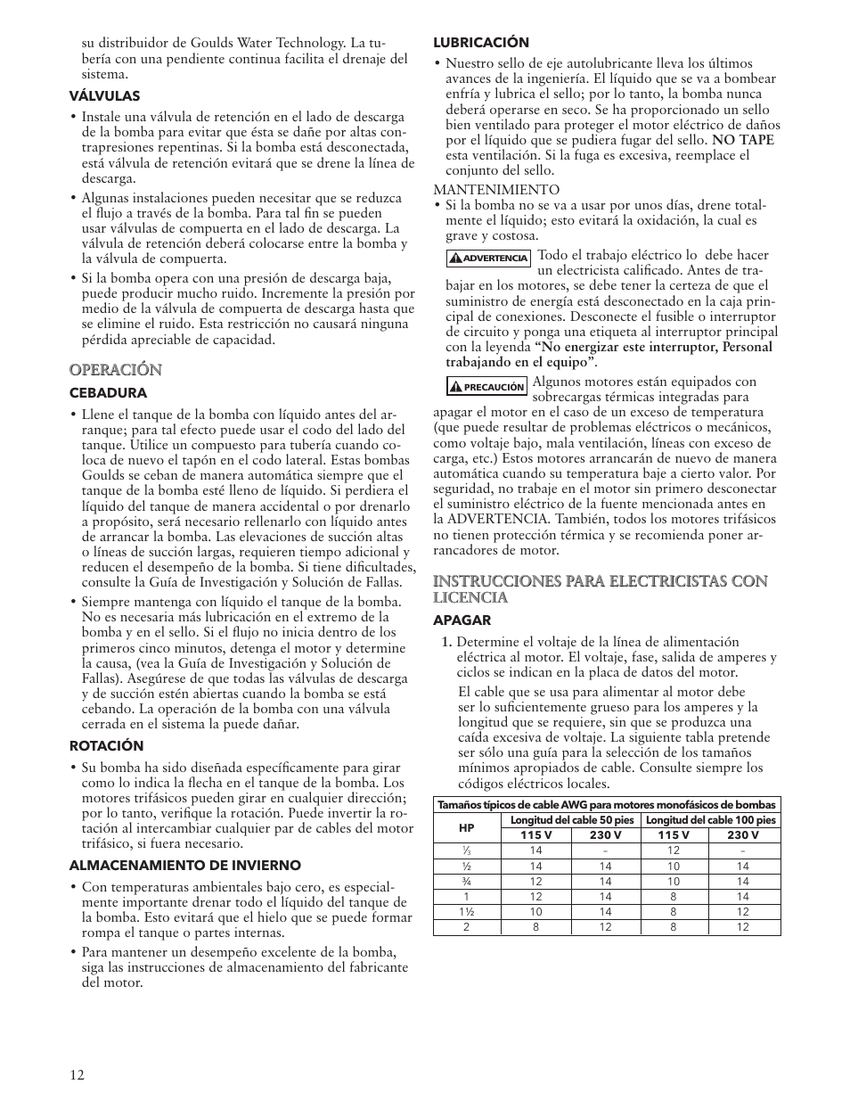 Xylem IM078 Marlow Series 20EVP User Manual | Page 12 / 24