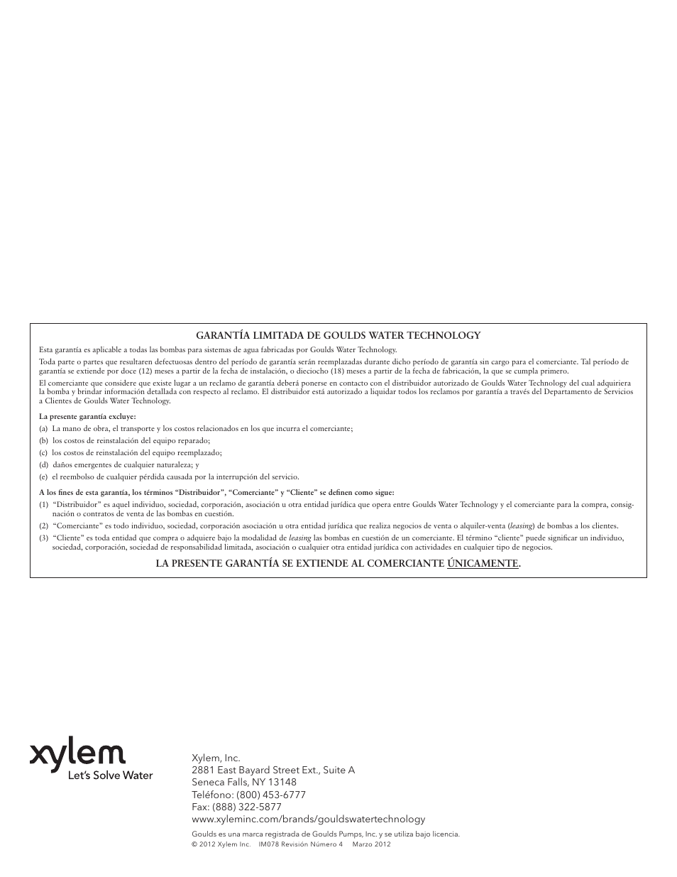 Xylem IM078 Marlow Series 20EVP User Manual | Page 16 / 24