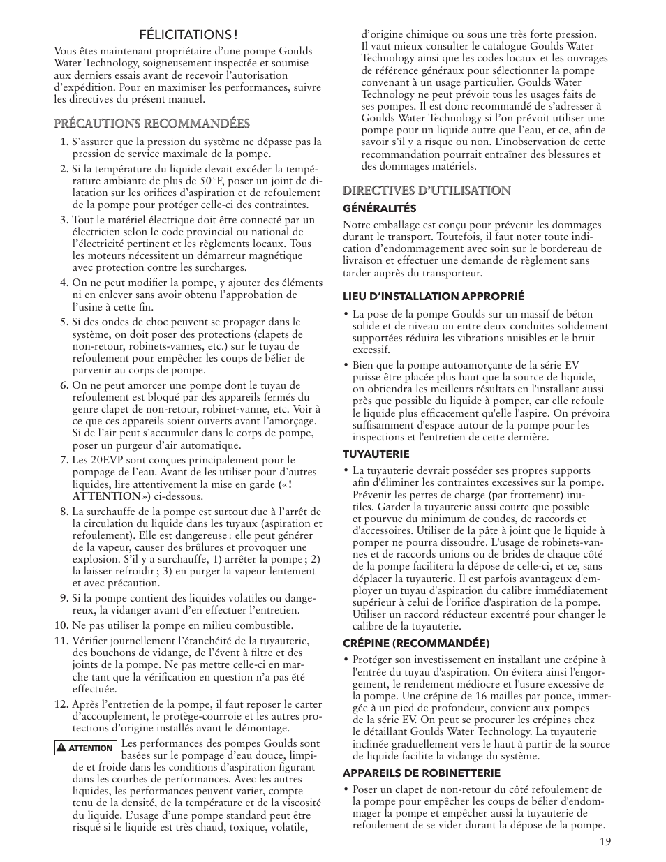 Xylem IM078 Marlow Series 20EVP User Manual | Page 19 / 24