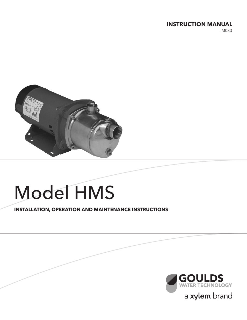 Xylem IM083 R05 Model HMS User Manual | 24 pages