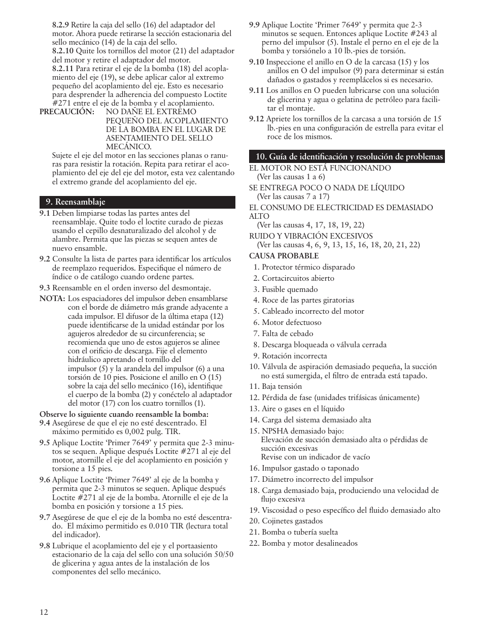 Xylem IM083 R05 Model HMS User Manual | Page 12 / 24