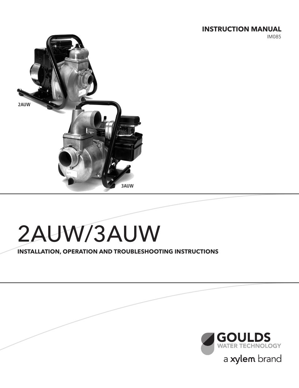 Xylem IM085 R03 2AUW/3AUW User Manual | 12 pages