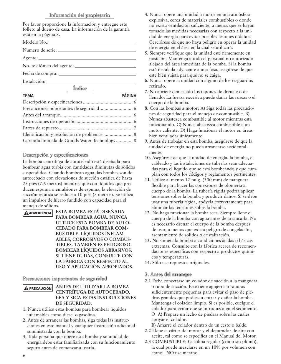 Xylem IM085 R03 2AUW/3AUW User Manual | Page 6 / 12