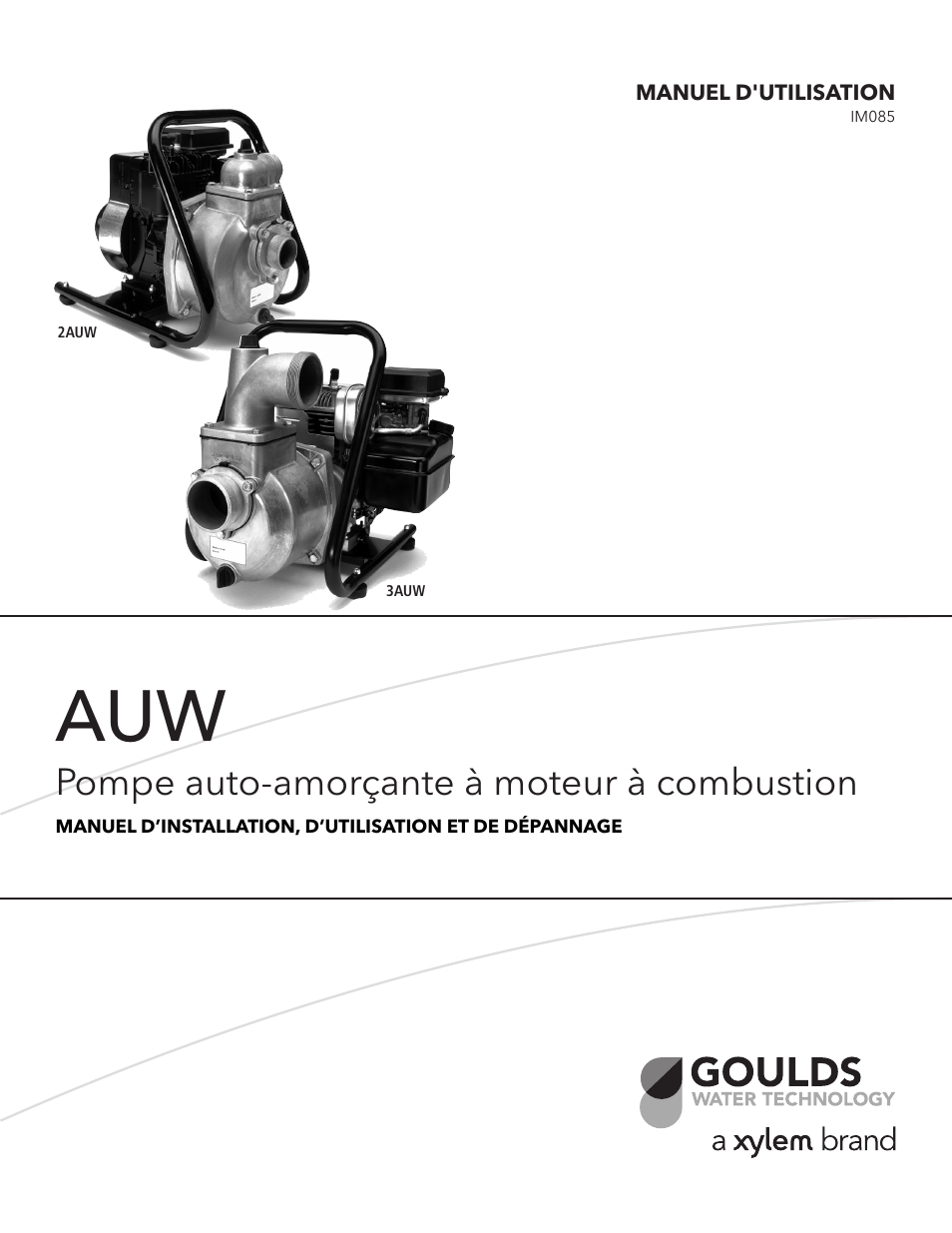 Pompe auto-amorçante à moteur à combustion | Xylem IM085 R03 2AUW/3AUW User Manual | Page 9 / 12