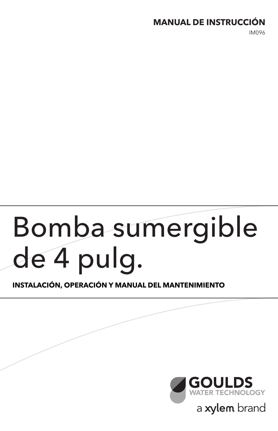 Bomba sumergible de 4 pulg | Xylem IM096 R07 4 Submersible Pumps User Manual | Page 23 / 68