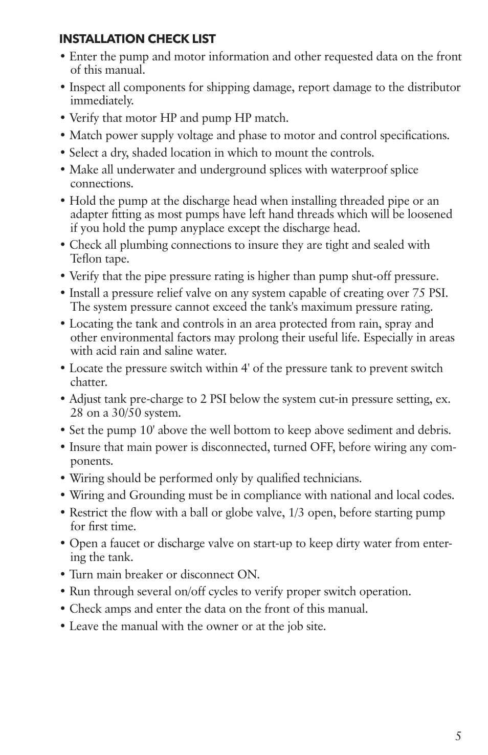 Xylem IM096 R07 4 Submersible Pumps User Manual | Page 5 / 68