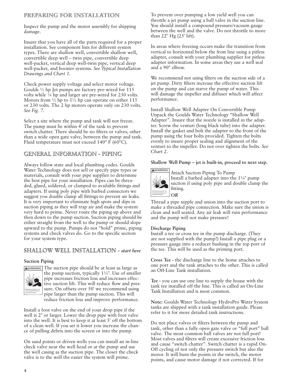 Xylem IM102 R05 Jet Pumps User Manual | Page 4 / 36