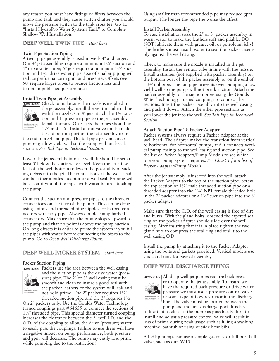 Xylem IM102 R05 Jet Pumps User Manual | Page 5 / 36