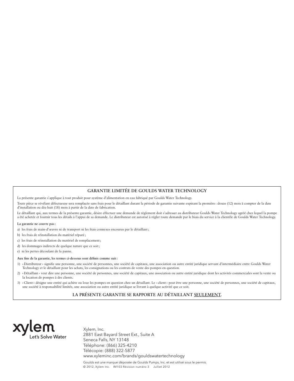 Xylem IM103 R03 5 and Larger Submersible Pump User Manual | Page 48 / 48