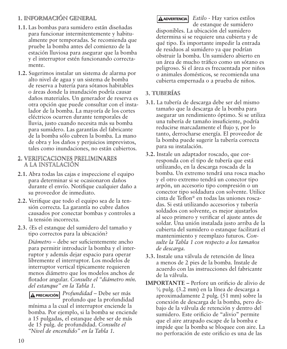 Xylem IM105R05 Sump Pumps User Manual | Page 10 / 24