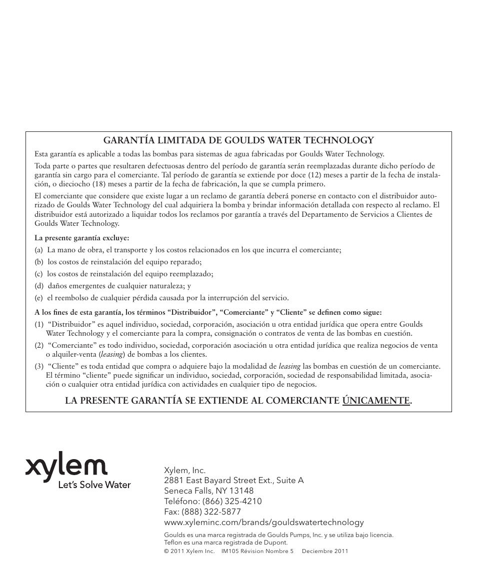 Xylem IM105R05 Sump Pumps User Manual | Page 15 / 24